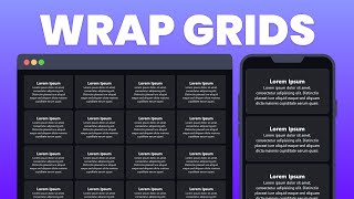 Create Responsive CSS Grid Layouts with GRID WRAPPING [upl. by Ahsinelg]