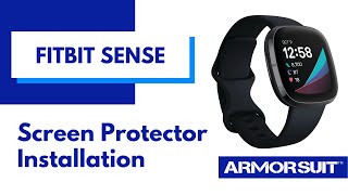 Fitbit Sense  Versa 3 Smartwatch Screen Protector Installation Instructions Video by ArmorSuit [upl. by Imef670]