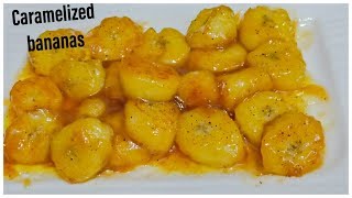 Caramelized Bananas  Dessert  Sweet dish [upl. by Yllet]