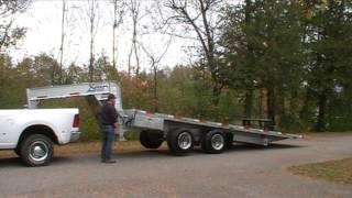 SATISFYING Skid Steer Skills  loading without ramps [upl. by Namar]