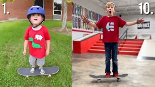 0 TO 10 YEARS OLD SKATEBOARDING JOURNEY  Ryden Schrock [upl. by Anilrac]