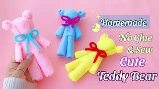 How to make Teddy Bear at home  without Glue amp Sew  DIY Teddy Bear  Toy tutorial Shorts [upl. by Tanitansy841]