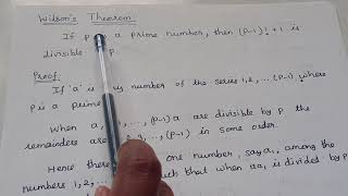 Wilsons theorem  Algebra  in Tamil [upl. by Jarin]