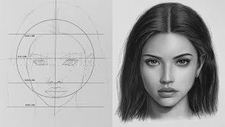 Portrait Drawing Technique  Loomis Method [upl. by Rebeh]