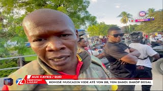 Bòn nouvèl  Komisè Muscadin fenk sot pyafe sou yon gwo Bandi Aux Cayes ki te nan baz Bakòp bosal [upl. by Tami]