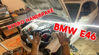 INSTALLING AN INLINE HYDRO HANDBRAKE ON MY BMW E46 [upl. by Yesllek]