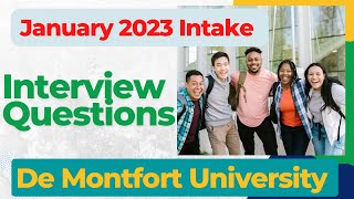 De Montfort University CAS Interview Questions September 2023 [upl. by Kennett833]