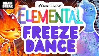 ELEMENTAL FREEZE DANCE  FLOOR IS LAVA  BRAIN BREAK  CHASE GAME [upl. by Elo249]