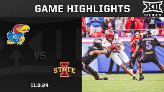 17 Iowa State vs Kansas Game Highlights  2024 Big 12 Football [upl. by Nalym]