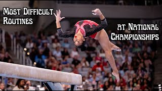 Most Difficult Routines Performed at 2024 US Gymnastics National Championships [upl. by Ardnalac]