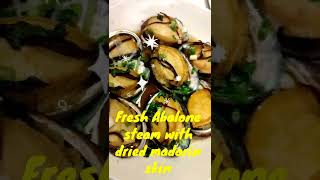 Fresh abalone steam  with dried mandarin skin  chinese cuisine shorts [upl. by Aisyat]