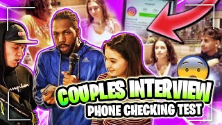 Couples checking each others phones  Public interview [upl. by Darin]