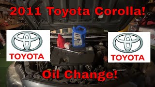 20092013 Toyota Corolla Oil Change How to Change Oil 2011 Toyota Corolla Wal Mart Super Tech Oil [upl. by Yettie]