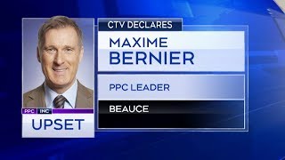 PPC Leader Maxime Bernier loses his seat in Quebec [upl. by Eyks373]