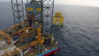 Maersk Oil  Maersk Highlander Rig Move DJI PHANTOM 4 DRONE FLIGH IN 4K [upl. by Russian322]