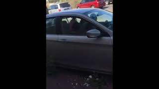 VIDEO Woman recklessly evades repo man in Adelanto parking lot [upl. by Ivette622]