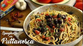 Spaghetti puttanesca La Auténtica Receta Napolitana [upl. by Ahsieket]