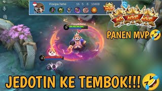 JEDOTIN MUSUH KE TEMBOK PAKE AKAI🤣  Mobile legend [upl. by Tarrsus]