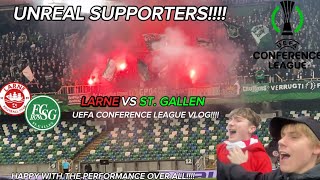 TOUGH TO TAKE LARNE VS ST GALLEN UEFA CONFERENCE LEAGUE VLOG [upl. by Levy]