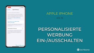 Personalisierte Werbung einausschalten  Apple iPhone iOS 15 [upl. by Anirtap101]