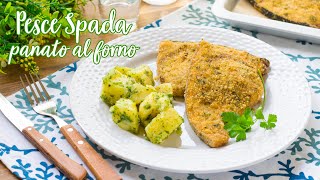 Pesce Spada Panato al Forno con Contorno di Patate Prezzemolate  Ricetta Facile  55Winston55 [upl. by Akina]