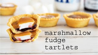 Marshmallow Fudge Tartlets  traybakes amp more [upl. by Oap420]