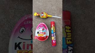 King egg and lollipop and fruity fluff popsicle shorts lollipop kinderjoy kingegg ytshorts [upl. by Annocahs]