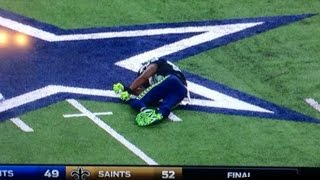 Seahawks Ricardo Lockette knocked out Injury vs Cowboys quotRicardo Lockette injuryquot knocked out [upl. by Ahseital]