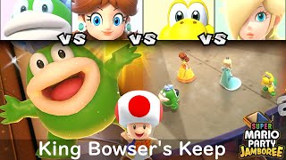 Super Mario Party Jamboree Spike vs Daisy vs Koopa Troopa vs Rosalina in King Bowsers Keep [upl. by Vahe]