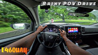 POV  Relaxing Spirited Therapeutic rainy pov drive down a Cinematic Wet Road 4K  POV Drive [upl. by Idalla]