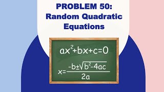 50  Random Quadratic Equations  Ace Quant  Probability Theory [upl. by Urina240]