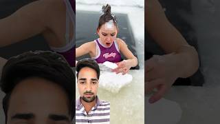 Ice fish 🐟🎣 Funny moment  ice mermaid snow swimming swim icequeen fishing winter [upl. by Nolham]