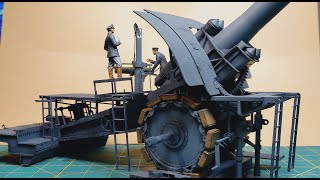 German WWI 420MM Siege Howitzer quotBig Berthaquot Takom 135 Model Build [upl. by Aciretnahs961]