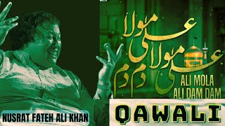 Ali Mola Ali Dam Dam  Nusrat Fateh Ali Khan Qalam  Best Qawwali  NFAK Quwali  Manqabat  viral [upl. by Nodroj]