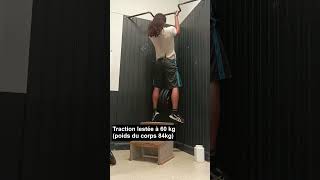 Tractions à 144kg 💪 bodybuilding musculation streetworkout tractions [upl. by Eiroj]