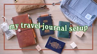 My Travel Journal Setup ✈️ Traveler’s Notebook [upl. by Eshman]