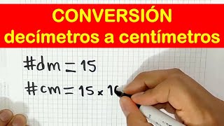 Como CONVERTIR dm a cm 😮👉 conversión de DECIMETROS a CENTIMETROS [upl. by Geer]