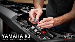 How to install a LED Flasher Relay on a 2019 Yamaha R3 by TST Industries [upl. by Mehalek]