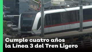 Cumple cuatro años la Línea 3 del Tren Ligero  Jalisco Noticias [upl. by Ynned]