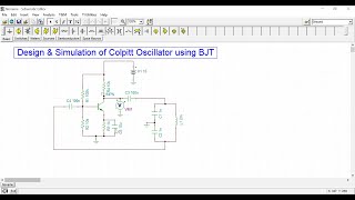 Colpitt oscillator using transistor  Design and Simulation in TINATI [upl. by Svirad582]