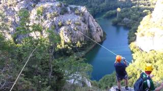 Zipline Omiš Cetina river canyon [upl. by Trainor]