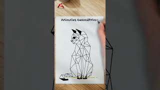 🐱 DIBUJOS Geométricos  GATO 📌 [upl. by Aredna]