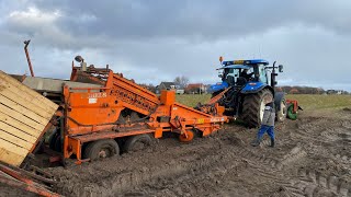 Narcissen planten en wortels rooien in de modder 🚜🥕 [upl. by Betta]