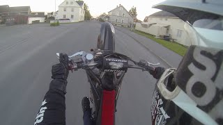 Supermoto evening ride in verdal [upl. by Nirrad]