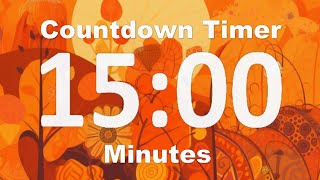 15 Minute Timer Orange Background [upl. by Underwood994]