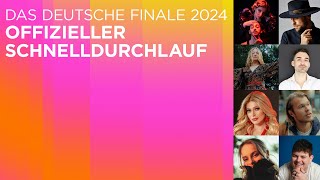 Schnelldurchlauf  ESCVorentscheid „Das Deutsche Finale 2024“ [upl. by Ynnep]