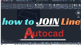 how to join line in autocad join command use in autocad [upl. by Latricia]