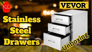 Vevor Stainless Steel Drawers Unboxing  BBQ Kitchen [upl. by Ariat689]