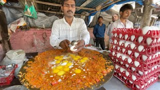 Mumbais Famous Street Style Egg Bhurji  Indian Street Food [upl. by Chelton]