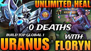 Uranus No Death Unlimited Heal New Uranus Best Build and Emblem  Build Top 1 Global Uranus  MLBB [upl. by Shifra]